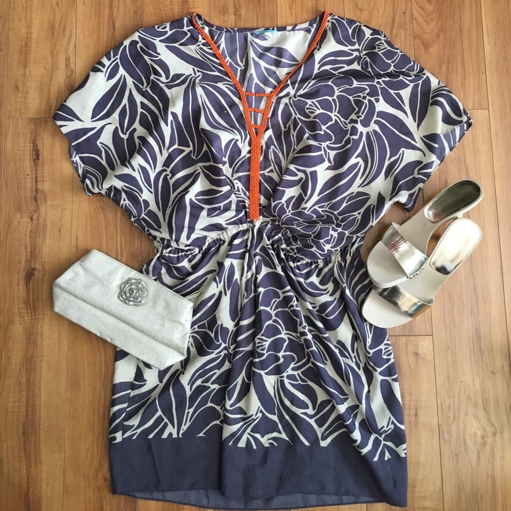 Anthropologie LeifNotes Lamai Dress With Bead Trim